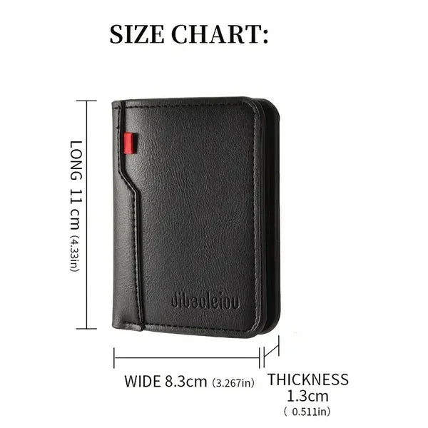 Men’s Ultra Slim Wallet –with Premium Red Stitching