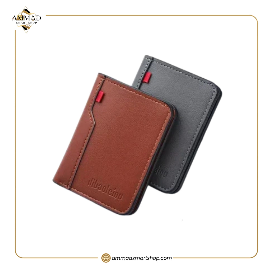 Men’s Ultra Slim Wallet –with Premium Red Stitching